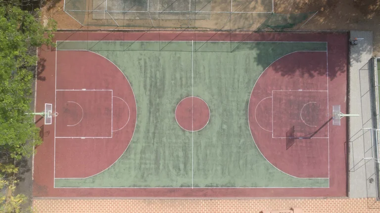 Outdoor basketball court